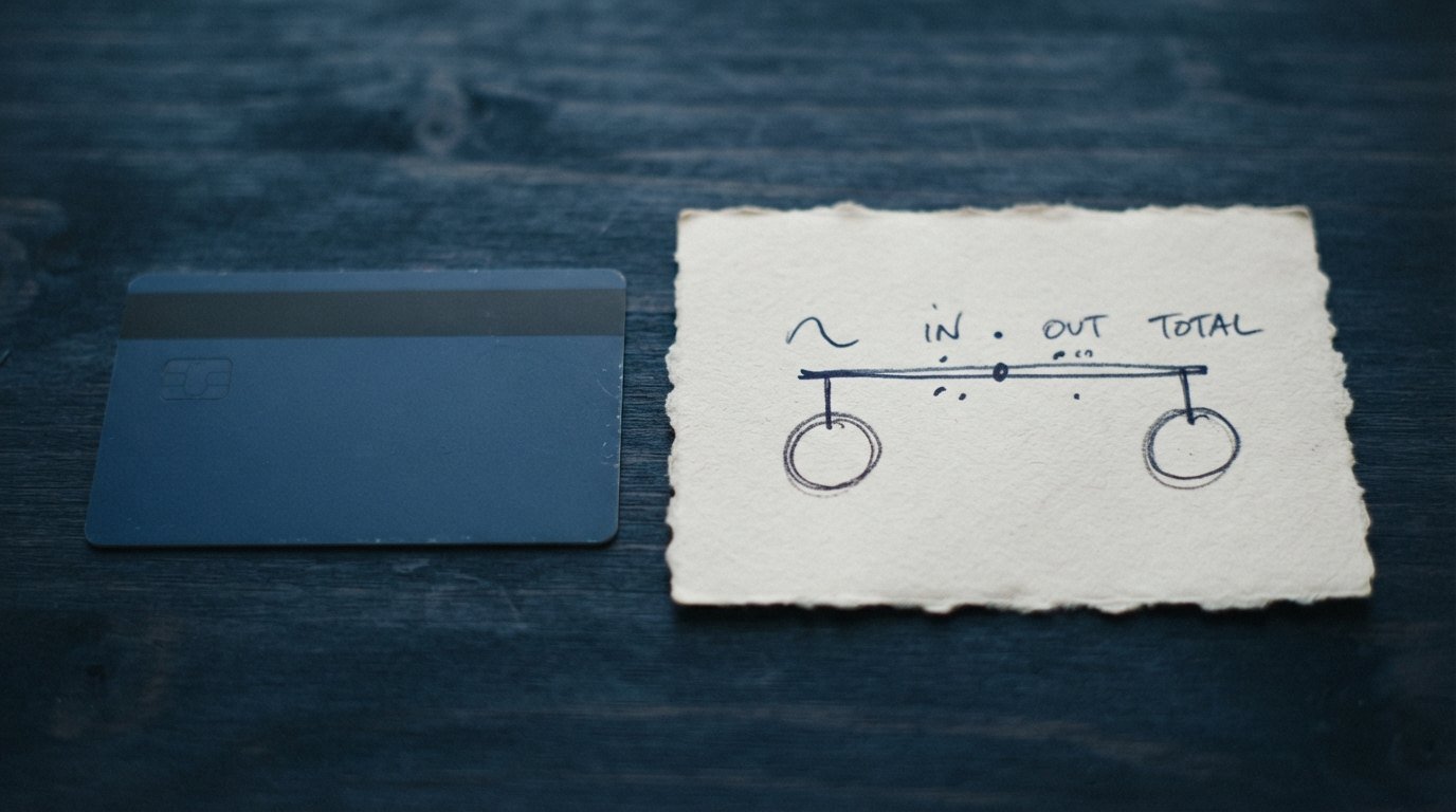 Hand-drawn interest and total-cost diagram beside a loan card