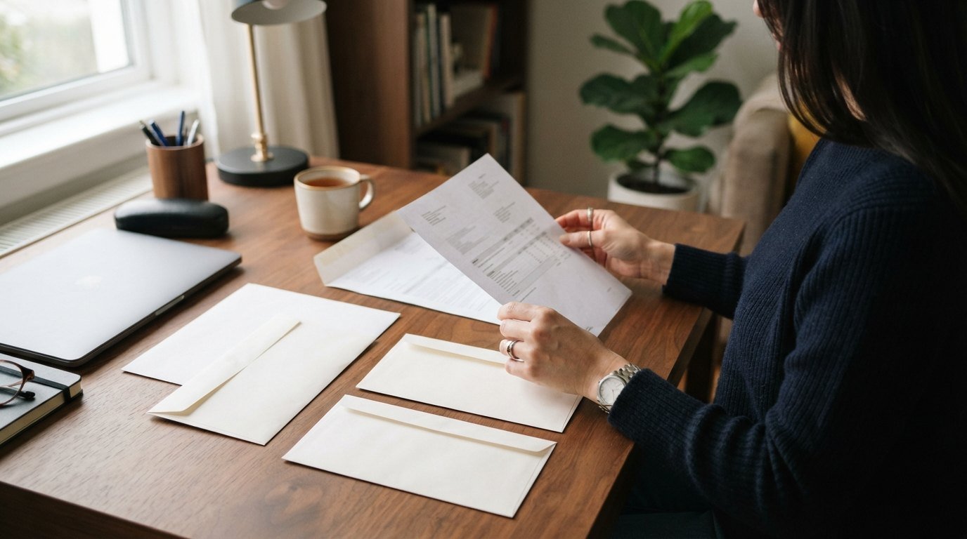 Borrower comparing two sets of financial documents